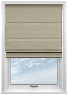 Delicate Chevron, Hessian - Motorised Roman Blind